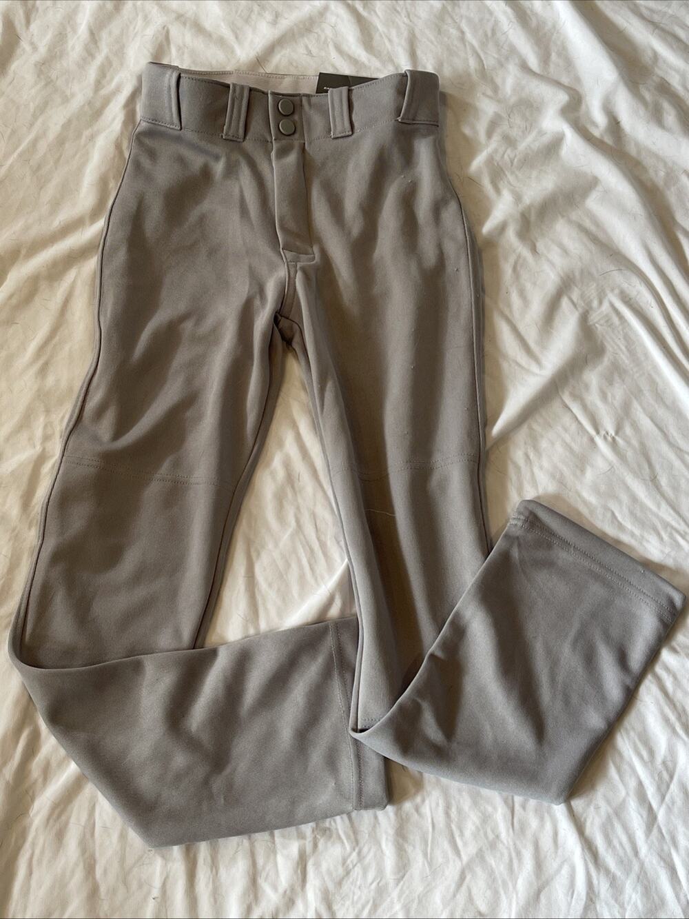 Easton Baseball Pro+ Pants Boy’s Small 23”-25” Gray Pockets Reinforced Knees NEW